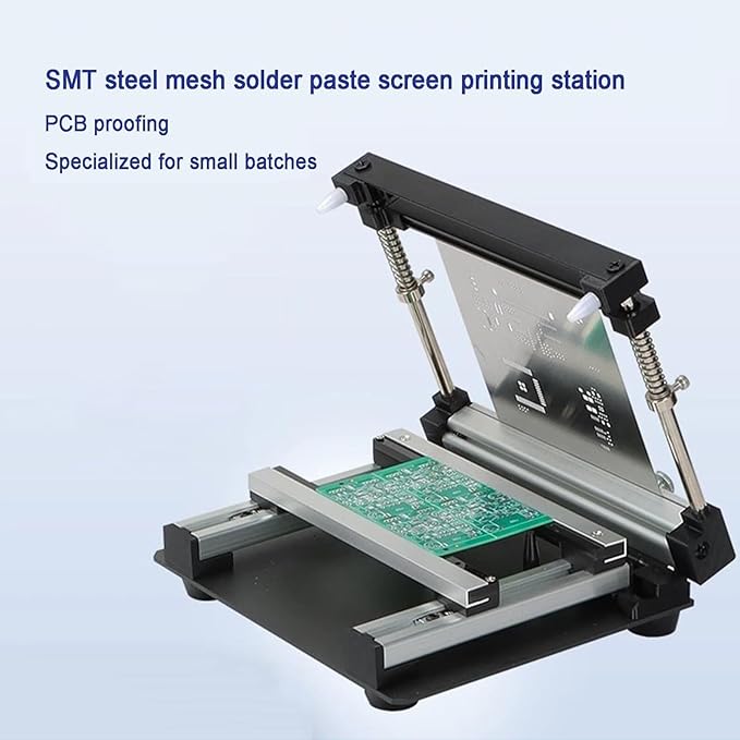 Commercial Book Printing Machines - SMT-Schablonendrucker 10*10cm Manuelle Lotpastendruckmaschine Stahlschablonen-Arbeitsplatte für