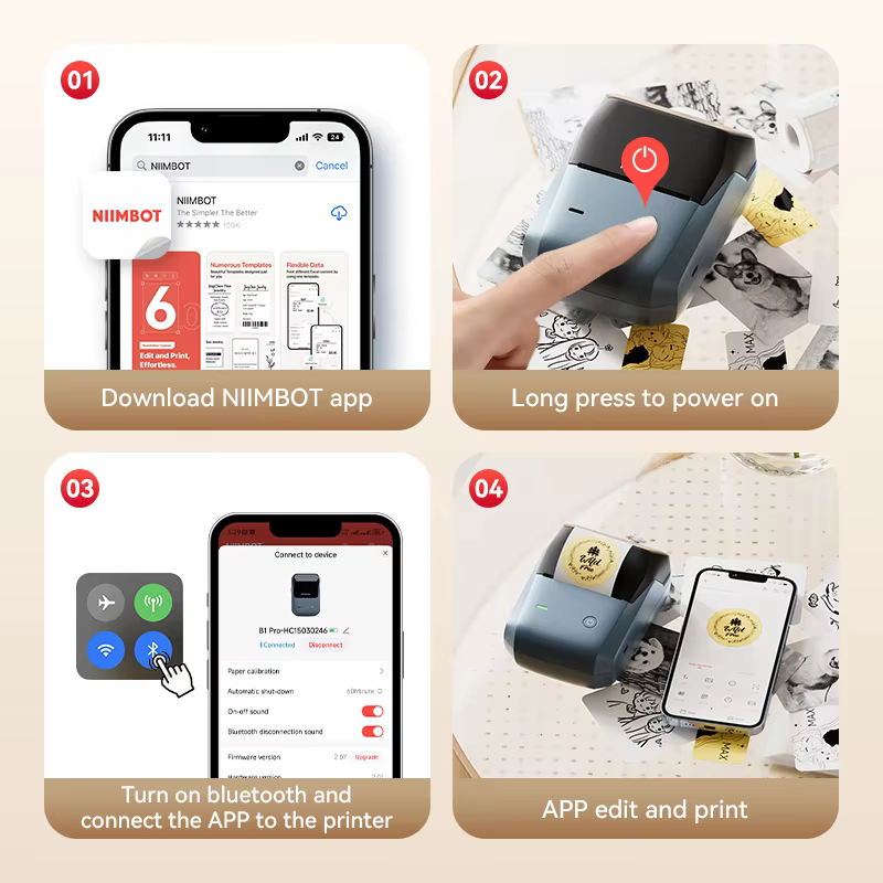 Niimbot B1/B1PRO Etikettendruc – Commercial Printing Dpi Bewertung und Preis