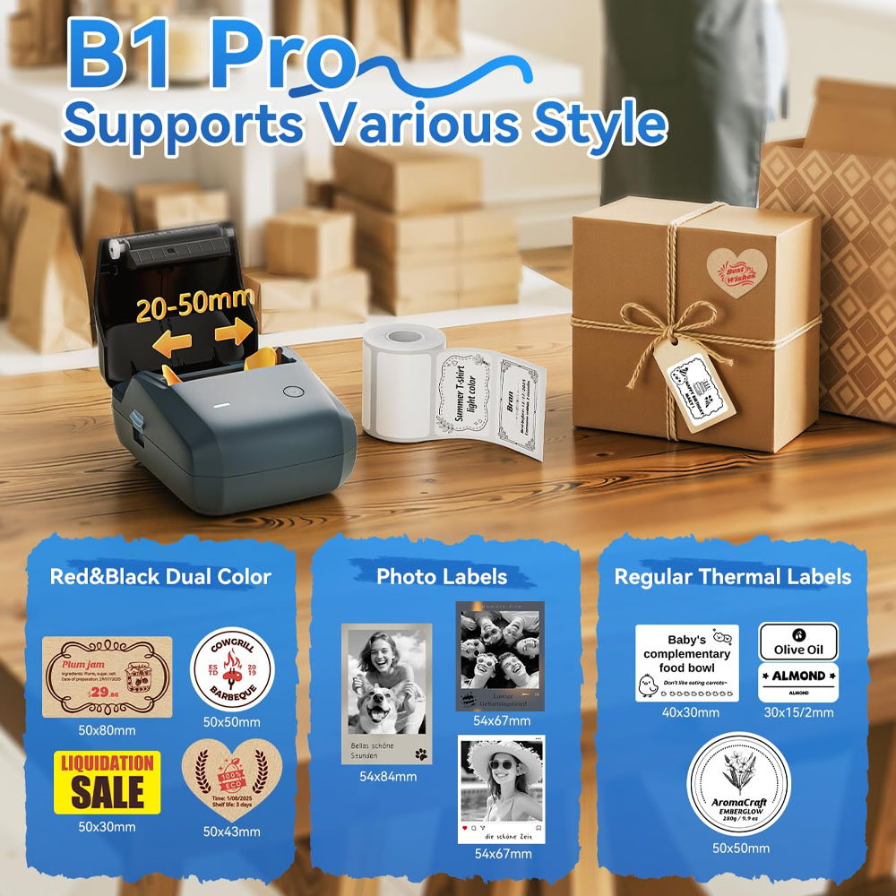 Niimbot B1/B1PRO Etikettendruc – Commercial Printing Dpi Bewertung und Preis