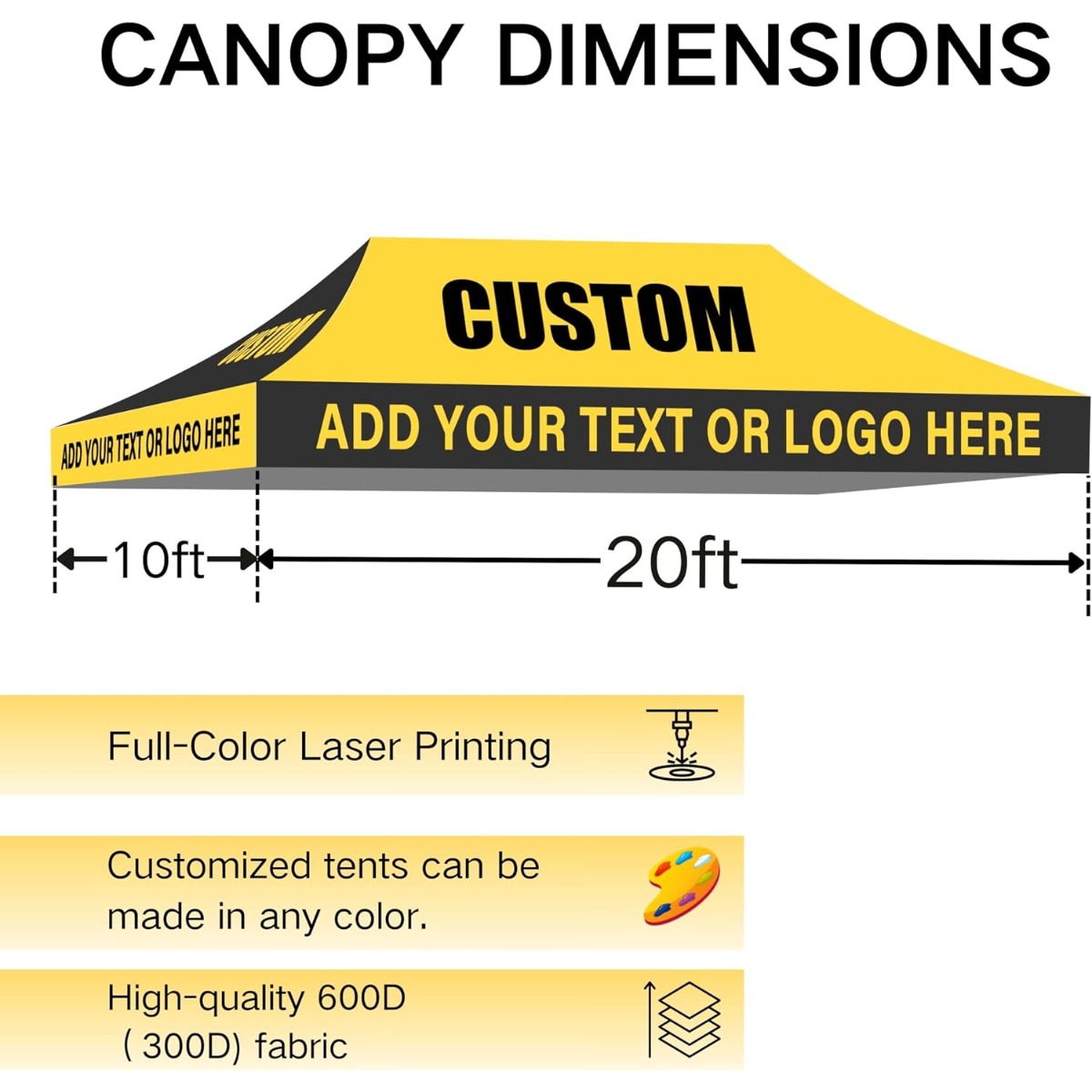 Maßgefertigtes 10x20 Überdachu – Commercial Printing Logo Bewertung und Preis